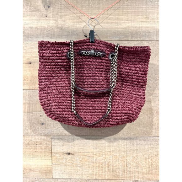 Kurt Geiger London Womens Purple Chelsea Raffia Large Tote Hand Bag - Picture 4 of 10